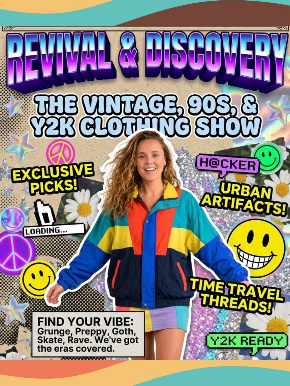 90s & Y2K clothing Morning Show Flyer